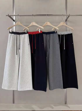 3R3束脚灰色卫裤女2025新款运动休闲裤宽松直筒高腰小个子阔腿裤