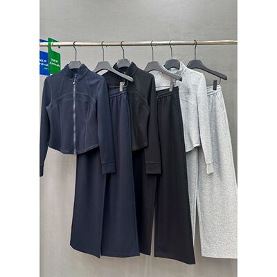 2026年新款高级感休闲风立领卫衣套装女立领休闲款两件套装