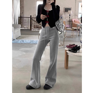 小众甜辣百搭显瘦显腿长微喇羊绒裤 欧洲站2025秋冬新款 设计师款