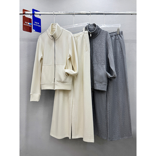 奶呼呼的芝士奶白色加厚套装~温温柔柔好韩的卫衣外套+保暖厚裤子