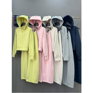 显瘦两件套 女休闲运动春秋时尚 2026新款 糖果色连帽卫衣套装