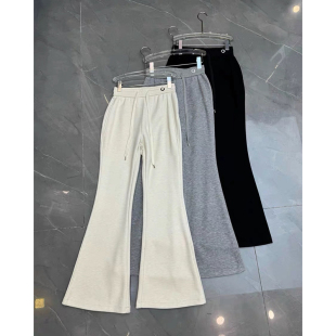 南油高货2025早春新款 设计显瘦显高休闲百搭羊毛毛呢微喇裤