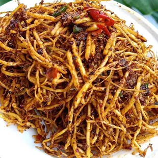 变态辣云南特产 佤味韭菜根苤菜根撇菜根下饭菜牛皮里的菜根包邮