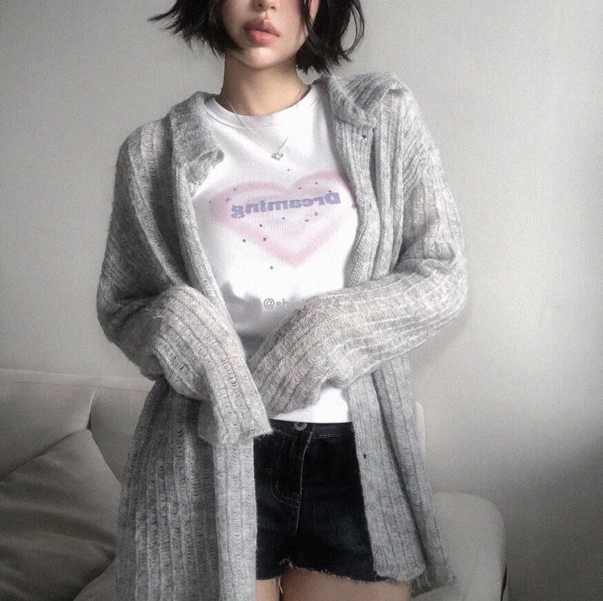 韩国官网代购秋款气质女王时尚单排扣薄款修身针织短外套