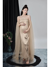 影楼主题孕妇照服装 唯美小清新抹胸礼服孕妈大肚拍照摄影衣服 时尚