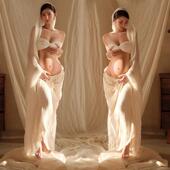 孕妇拍照服装 纯欲风氛围感影楼摄影孕妈大肚照衣服在家拍艺术摄影