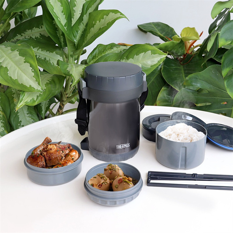 膳魔师日式三层保温分格饭盒