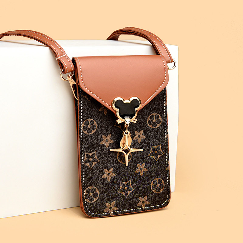 真皮手机包2026新款斜挎包夏天迷你小包包高级感透明可触屏手机包