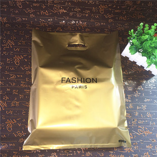 袋礼品袋手提袋专业服装 空白竖款 金色时尚 塑料袋包装 袋定制批发