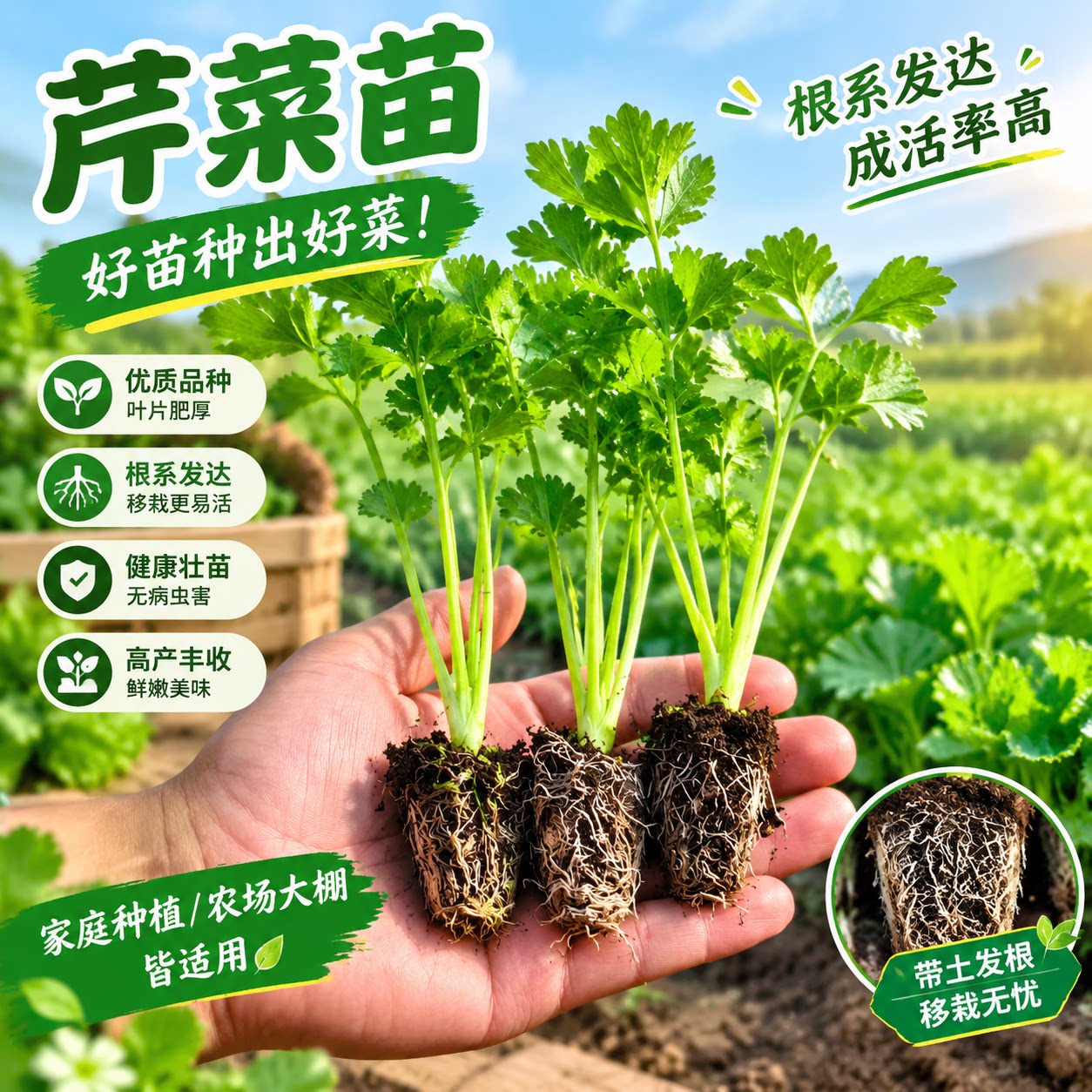 芹菜苗蔬菜苗西芹苗四季小香芹芹菜秧苗芹菜根苗盆栽阳台种植包邮