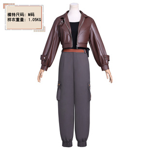 罗小黑战记2cos鹿野cos师姐皮衣工装夹克二次元动漫cosplay表演服