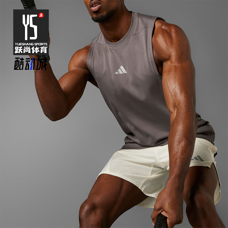 阿迪达斯男士运动健身背心