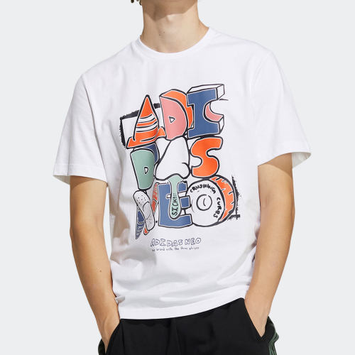 Adidas/阿迪达斯正品NEO M SSFV5 TEE1夏季运动男子短袖T恤GP4864