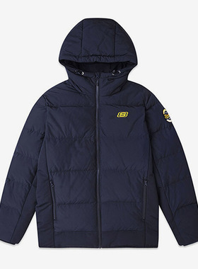 斯凯奇男子正品中长款连帽羽绒服断码特卖  L419M063-00AH