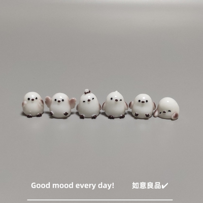 Good mood!可爱山雀萌粒微景观小鸟桌面小摆件工位解压治愈小礼物