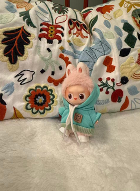 拉布布公仔mini连帽卫衣labubu四代迷你10cm心底密码4.0娃衣套装