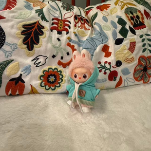 拉布布公仔mini连帽卫衣labubu四代迷你10cm心底密码4.0娃衣套装