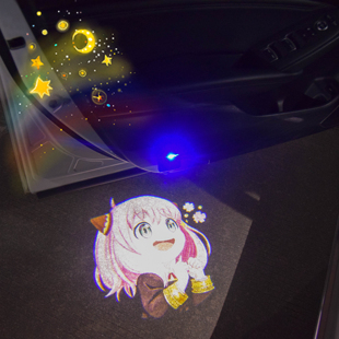 汽车好东西间谍玩房子Aniya印度可爱充电无线欢迎灯投影车门气氛