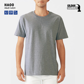 210克重磅GILDAN吉尔丹HA00情侣装 T恤男休闲 美潮纯棉圆领宽松短袖