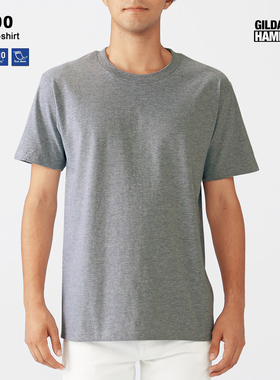 210克重磅GILDAN吉尔丹HA00情侣装美潮纯棉圆领宽松短袖T恤男休闲