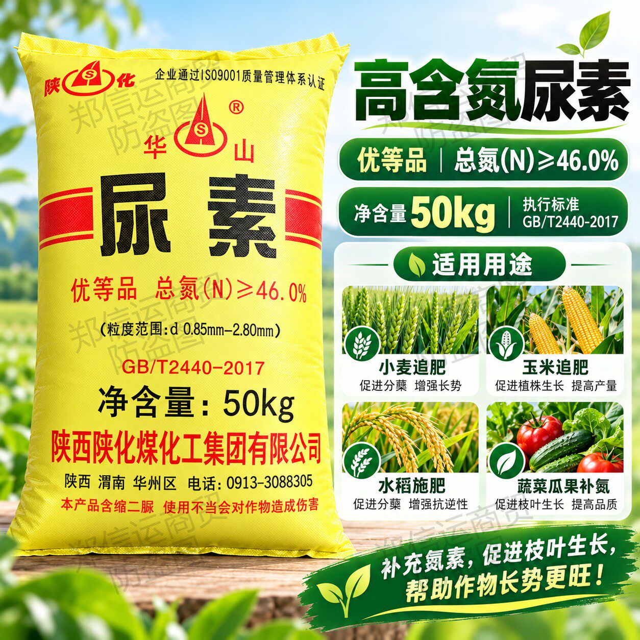 正品农用陕化尿素植物颗粒通用氮肥果树果蔬种菜花卉蔬菜庄稼化肥
