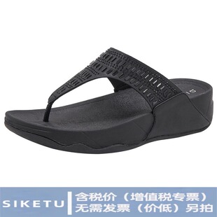 思可图987-2亚马逊2026夏季水钻凉鞋女轻盈运动风舒适橡筋大码厚
