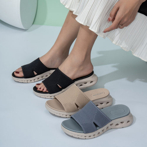 亚马逊跨境拖鞋女2025夏季新款欧美厚底舒适大码运动MD凉拖鞋