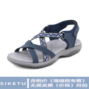 思可图（售完不补）K6357-5外贸女鞋运动风凉鞋舒适耐磨平底鞋一
