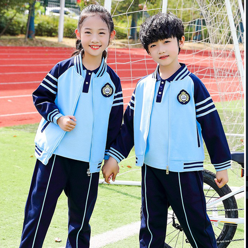 小学生运动会薄款翻领校服套装