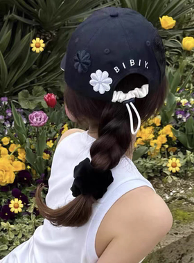 纯原 出口日系订单 花朵刺绣 bibiy 棒球帽