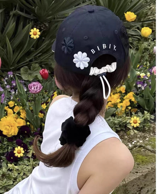 纯原 出口日系订单 花朵刺绣 bibiy 棒球帽