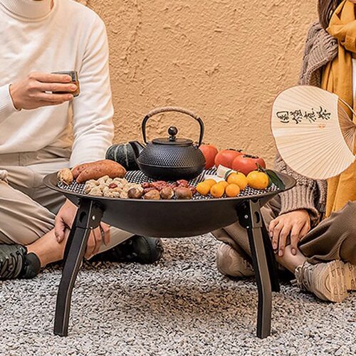 围炉煮茶家用炭火架烧烤炉户外烤火炉室内取暖火盆