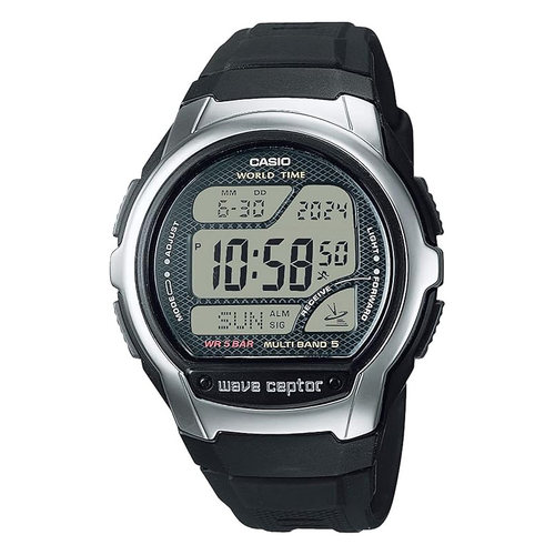 卡西欧CASIO WV-58R-1A男士防水多语言星期显示五局电波数字手表
