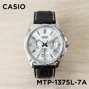 CASIO 1375L 卡西欧手表男 MTP 简约商务手表 三眼防水时尚