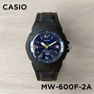 600F 复古防水游泳表学生带夜光兰盘表 卡西欧手表男CASIO