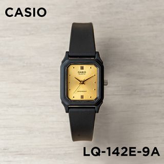 卡西欧手表女casio LQ-142E-9A小黑表时尚学生考试简约小方块女表