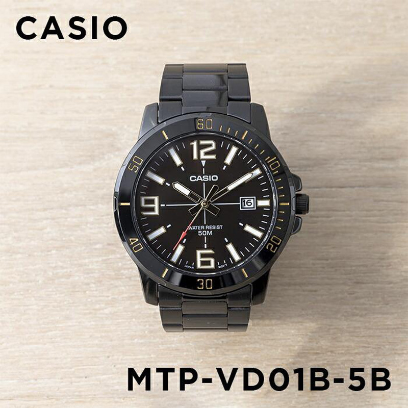 卡西欧MTP-VD01B钢带商务石英表