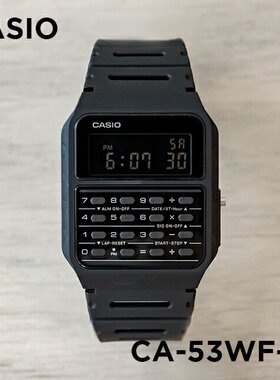 卡西欧手表CASIO CA-53WF-1B 绝命毒师 黑色反显电子计算器防水表