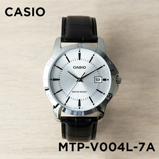 卡西欧手表CASIO V004L 7A商务休闲指针简约皮带防水石英表 MTP