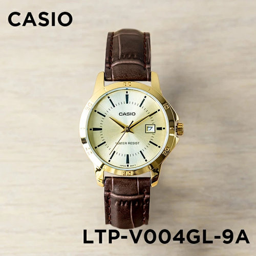 卡西欧手表女 CASIO LTP-V004GL-9A 休闲简约可爱防水静音石英表
