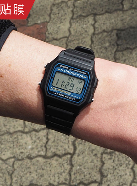 卡西欧CASIO F-105W-1手表防水带日历闹钟秒表复古电子小方表
