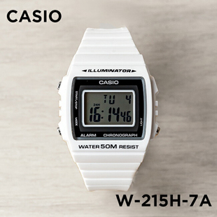 卡西歐手表CASIO 215H 7A戶外運動時尚 復古方塊防水電子表