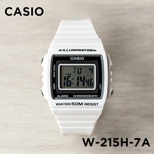 215H 7A户外运动时尚 卡西欧手表CASIO 复古方块防水电子表