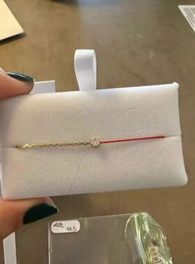 国内现货 法国redline illusion五分碎钻半链半绳 全红绳 黄金