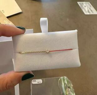 国内现货 法国redline illusion五分碎钻半链半绳 全红绳 黄金