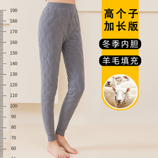 内穿防寒裤 加绒加厚秋裤 子一条过冬 女士高个子加长保暖裤 东北棉裤