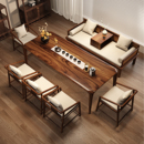 高档胡桃木罗汉床茶桌椅组合家用客厅新中式 茶几办公室实木泡茶台