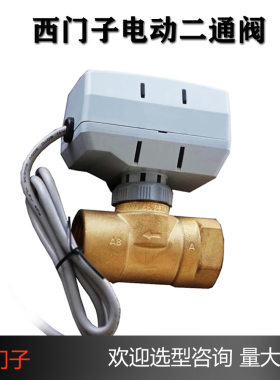 西门子电动二通阀SUE21VVI46.20中央空调电磁阀风机盘管阀6分DN20