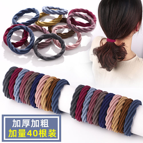 加粗韩国提花毛巾圈头绳发绳皮筋