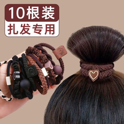 头绳2024新款橡皮筋女扎头发简约气质高弹力耐用皮套发圈发绳头饰